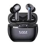 COTOE Wireless Earbuds, Bluetooth 5.3 Headphones 48 Hrs Playtime with LED Power Display Charging Case, IPX5 Waterproof Deep Bass Stereo Earphones with Mic for Android iOS Cell Phone