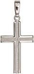 Jewelry Affairs Sterling Silver Cross Pendant, 16 x 35 mm