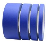 BOMEI PACK 4 Pack Blue Painters Tape, 1/2" 3/4" 1” 2” x 60yds, Multi Size Painting Masking Tape, Clean Release Paper Tape for Home and Office
