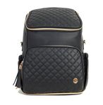 Baby Jalebi Customized Super Trooper Diaper Bag – Water & Abrasion Resistant Light weight Diaper Backpack (Vegan Leather, Black)