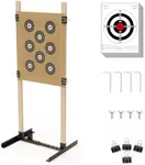 KNINE OUTDOORS Shooting Target Stand for Outdoors, Durable Paper Target Holder with Stable Adjustable Base for Paper Shooting Targets Cardboard Silhouette, H Shape, USPSA/IPSC, IDPA Practice, 1 Pack