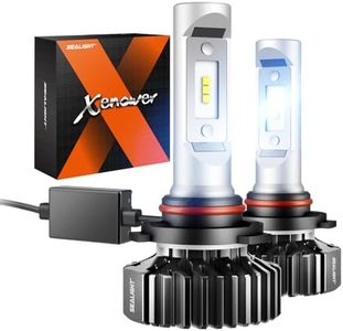 SEALIGHT 9005 LED Headlight Bulb 20000 Lumens 600% Brightness, HB3 High Beam LED Light Bulbs, 6000K Cool White, Plug and Play, IP67 Waterproof, Halogen Replacement, Pack of 2