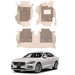 Oshotto/Coozo 7D Car Floor Mats Compatible with Volvo S90 (Set of 3, Beige)