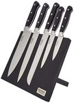 Ross Henery Professional Knives, 5 Piece stainless steel kitchen knife set in a magnetic block