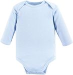 Luvable Friends Unisex Baby Cotton Bodysuits Blue Long-Sleeve, 18-24 Months