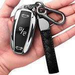 Premium Key Cases for Tesla Model S X 3 Y Ultra-Thin and Ultra-Light Key Fob Cover Waterproof Keychain (Silver)