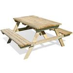 WOODEN GARDEN PICNIC TABLE BENCH - 5FT TRADITIONAL PUB STYLE OUTDOOR FURNITURE