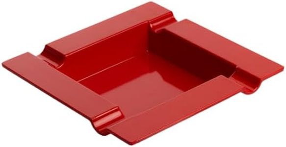 Cigar Ashtray, Red, 9.375", square melamine 9.375" x 9.375" x 1.5"