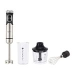 Amazon Basics 500 Watt Multi-Speed Immersion Hand Blender with Attachments