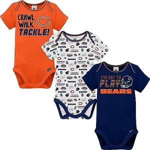 NFL 3 Pack Bodysuit, Baby-Boy, 137453160BEA03M-412, Blue, 0-3 Months