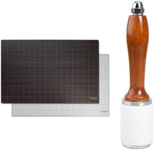 WUTA A1 Self Healing Sewing Mat with Leather Carving Hammer Set, Nylon Head Hammer & PVC Cutting Mat for Handmade DIY Leather Project
