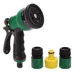 Aepigo Garden Hose Spray Gun for 8 Function High Pressure Nozzles Used for Car/Bike/Gardening Wash Nozzle Water Spray Gun with Nozzle Set, Anti-Slip Design, Perfect for Watering Plants,(Green+Yellow)