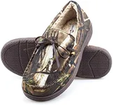ArcticShield Mens Moccasins for Men - Micro Suede Upper with Soft Plush Lining - Indoor/Outdoor Durable Comfortable Slip On House Slippers for Men (9 (M) US, Camouflage)