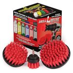 Cleaning Supplies - Drill Brush - Outdoor Power Scrub Brush Kit - Bird Bath - Garden Statues - Gnome - Outdoor Water Fountain - Monuments - Headstones - Granite Cleaner - Deck Brush - Algae, Mold