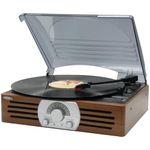 JENSEN JTA-222 3-Speed Stereo Turntable with AM/FM Stereo Radio