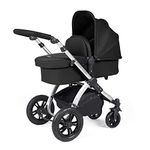 Ickle Bubba Stomp Luxe All-in-One Travel System with Isofix Base (Galaxy) - Silver/Midnight/Black