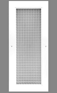 HVAC Premium 6'' x 16'' or 16'' x 6'' Cube Core Eggcrate Return Air Grille - Aluminum Rust Proof - HVAC Vent Duct Cover - White [Outer Dimensions: 7.75 X 17.75]