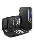 Spigen Life Passport Holder, Travel Documents Organizer with RFID Blocking, SIM Card Holder and Eject Pin, Wrist Strap, up to 4 Passports - Black