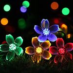 KALQIAD Flower String Lights, 16 LED Blossom Flower String Lights 4 MTR Fairy Flower Lights, Blossom String Lights for Patio, Garden, Tree, Fence, Christmas, Party, Holiday Decorations- Multicolor