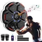 Music Boxing Machine, FOOING Smart Punching Machine with 9 Level Speed & 9 Mode Adjustment, Bluetooth & LED Light, Musical Boxing Game Device with Boxing Gloves, Workout Equipment for Stress Relief