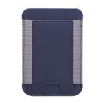 Captese Faux Leather Unisex Magsafe Wallet Pouch, Magnetic Credit/Debit Card Holder with 6 Card Capacity for iPhone 15/14 / 13/12 Series (Steel Blue)