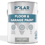 Polar Grey Anti-Slip Heavy Duty Floor & Garage Paint - 5 Litre - For Concrete and Stone Floors, High Performance Paint Protection, Hard Wearing Mid-Sheen Finish & Slip Resistant