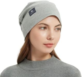 Radia Smart® EMF Protection Slouch Beanie, 5G Anti-Radiation, RF Shielding, WiFi Radiation Protection, Brain Coat, Grey, Large
