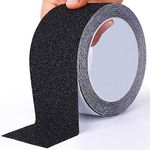 OQingluan Anti Slip Tape, 5cm*10m / 2in*33ft, Grip Tape for Steps, High Traction Safety Tape, Non Slip Stair Treads, Anti Slip Tape Outdoor Waterproof, Not Easy to Leave Residual Glue, Black