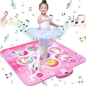 Skirfy Unicorns Dance Mat, Toys for Girls Gift Age 3-8,Electronic Music Dance Pad with 7 Games Mode, Dance Games with Touch Sensitive LED Lights,Birthday Girls Toys Gift