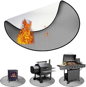 UBeesize 3 in 1 Fire Mat-Grill Mat, Fire Pit Mat und Fire Blanket, Oil Resistant Under Grill Mat, 38 inch Round Fireplace Mat, 2000°F Temperature Resistant Fire Blanket for Kitchen and Home