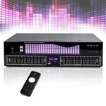 20-Band Stereo Graphic EQ, Digital Equalizer, HI-FI Graphic Equalizer, LED Spectrum Display, 15 Dynamic Modes, W/Remote Control, Noise Reduction, for Studio, Home Audio, Recording Studio
