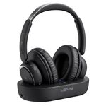 LEVN Wireless Headphones for TV Watching, TV Headphones Wireless for Seniors with Transmitter Charging Base, Hearing-impaired, No Audio Delay Blutooth 5.2, Plug and Play, Gifts for Elderly
