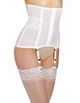 Rago Shapewear Women's Plus-Size Waist Cincher, White, 4X/38