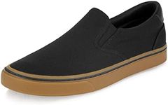 TOBER Men's Caual Slip On Shoes Bla