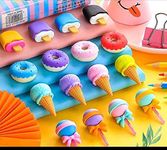 TERA 13 Return Gifts for Kids Cute Erasr for Girls (4 Set 16 pcs) Donut Eraser for Kids Birthday Gifts Party Eraser Set for Girls & Kids Eraser for Sachool Stationary Items