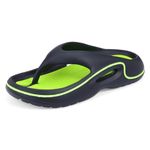 DOCTOR EXTRA SOFT Mens Premium Slippers With Soft Acupressure Foot Massager For Adult | Comfortable & Light Weight| Stylish & Anti-Skid | Casual Waterproof & Everyday Flip Flops D-544, Black