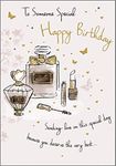 Piccadilly Greetings Group Ltd GORGEOUS GLITTER COATED TO SOMEONE SPECIAL BIRTHDAY GREETING CARD, White, 7 x 5