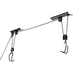 Bike Hoist Bicycle Lift for Garage Ceiling Storage, Heavy Duty Mountain Bicycle Hanging Rack with 3 Pulley and 45 ft Adjustable Rope | 100 lb Capacity