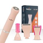 Saporo 4-in-1 Rechargeable Multi Trimmer for Women - Hair Remover for Full Body, Face, Leg, Eyebrow, Underarms, Bikini Shaver - Detachable Blades - 60mins Runtime - Electric Razor - SLT 4203