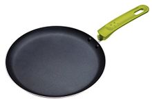 Colourworks CWCPGRN KitchenCraft Non-Stick Pancake Pan, Aluminium, Green, 24.2 x 40.3 x 7 cm