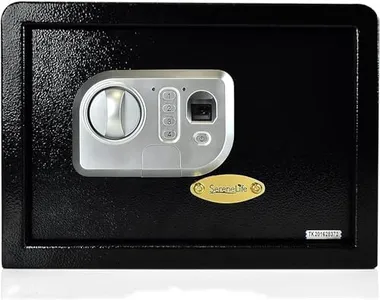 SERENELIFE RELAX SereneLife Electrination Safe Box Steel Alloy Drop Safe Includes Keysonic Fingerprint Safe Box - Safe Lock Boxes, Safe Box Digital Safe Box Home Safe Box Comb