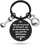 Fitness Trainer Gifts Fitness Keychain Personal Trainer Thank You Gift Bodybuilding Appreciation Gift Gym Workout Jewelry Gift Fitness Instructor Retirement Christmas Birthday Present Dumbbell Keyring