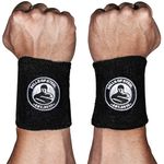 Kettlebells Wrist Guard [Bells of Steel] BellGuard Wrist Sweatband with Plastic Inserts for Shock Absorption, Gym Wrist Wraps, Wrist Brace for Working Out, One-Size-Fits-All, Pair of Wrist Guards