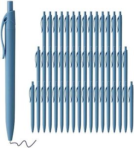 deegtran Pens Bulk, 50 Pack No Bleed Blue Click Pens, Wholesale Retractable Ballpoint Pens, Pens Medium Point, Smooth Ink Pens, 1.0MM Blue Ink