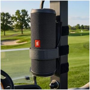 HomeMount Portable Speaker Mount for Golf Cart Accessories - Adjustable Strap Fits Bluetooth Wireless Speaker Strap Attachment to Heater/Beach Umbrella/Boat