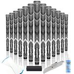 CHAMPKEY Professional Hybrid Golf Grips 13 Pack - Come with All Repair Kits - All Weather Performance and High Feedback Golf Club Grips(Standard，Black)