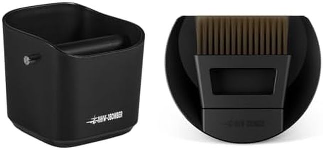 MHW-3BOMBER Coffee Knock Box Black and Hand Broom and Dustpan Set