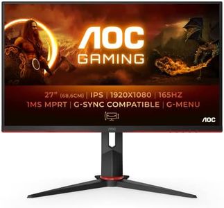 AOC Gaming 27G2SPU - Moniteur FHD 27 pouces, 165 Hz, 1 ms, FreeSync Premium (1920x1080, HDMI, DisplayPort, Hub USB) noir/rouge