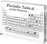 weiship Periodic Table with Real Elements Inside, 8x5x1inch Acrylic Periodic Table Display with 83 Real Elements Samples Craft Decoration Teaching Tool Gift for Students, Teacher, Science Lovers (8x5x1inch/20x12.5x2.4cm)