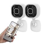 SONGYUKA 2024NEW WiFi Security Camera Mini Camera Outdoor/Indoor with Audio, Home Surveillance Camera, 1080P IP HD Infrared Night Vision Motion Detection Reminder(white cube)(2-PACK)